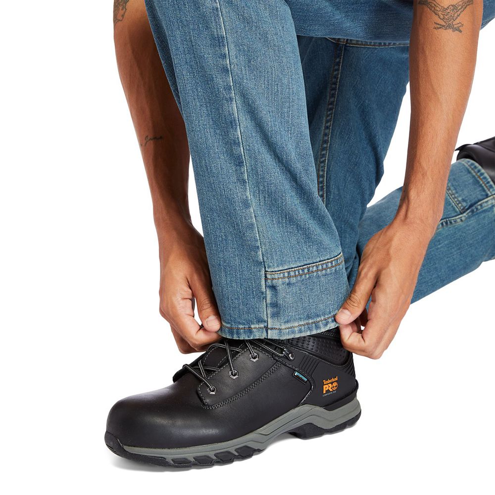 Timberland Παντελονια Ανδρικα Μπλε - Pro® Grit-N-Grind Flex Denim Work Jeans - Greece 2143057-CY